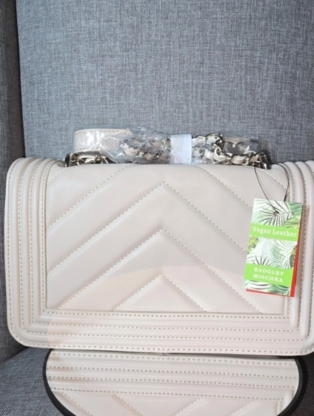 Badgley Mischka Quilted Chain-Handle/Strap Shoulder Bag